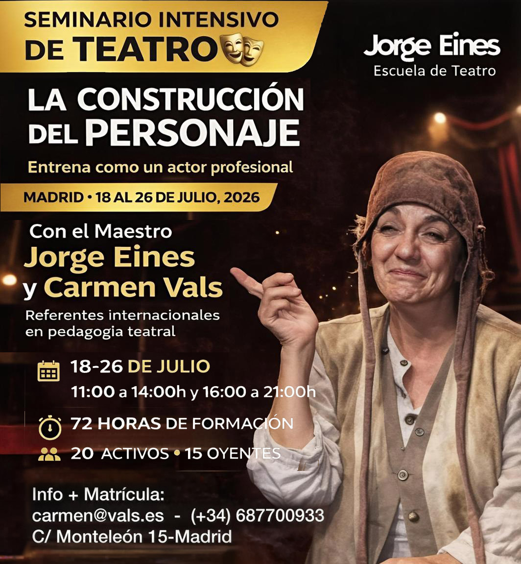 Seminario de teatro: El cuerpo habla - JULIO 2026 Jorge Eines Escuela de Teatro